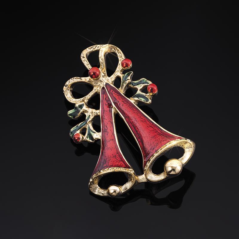 Signs of the Season Brooch (Christmas Bell)